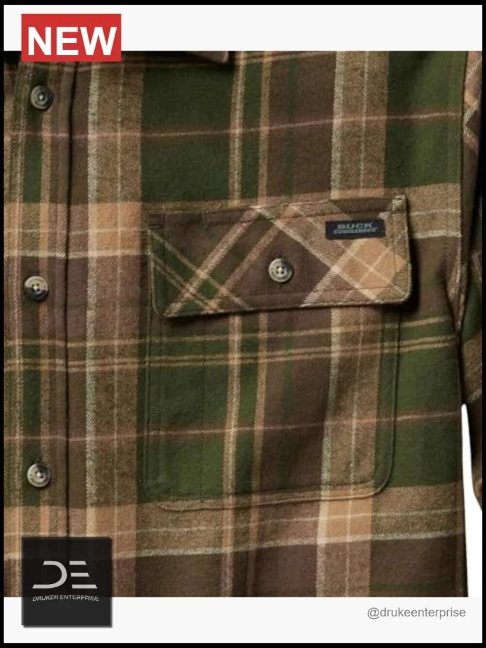 Long Sleeve Plaid Flannel 100% Cotton Button Down Shirt